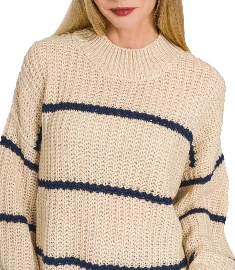 Relaxed Oversize Striped Sweater