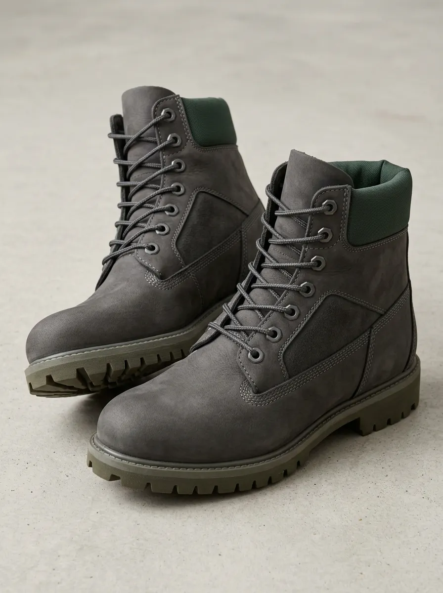 Unisex Contrast Print Work Boots