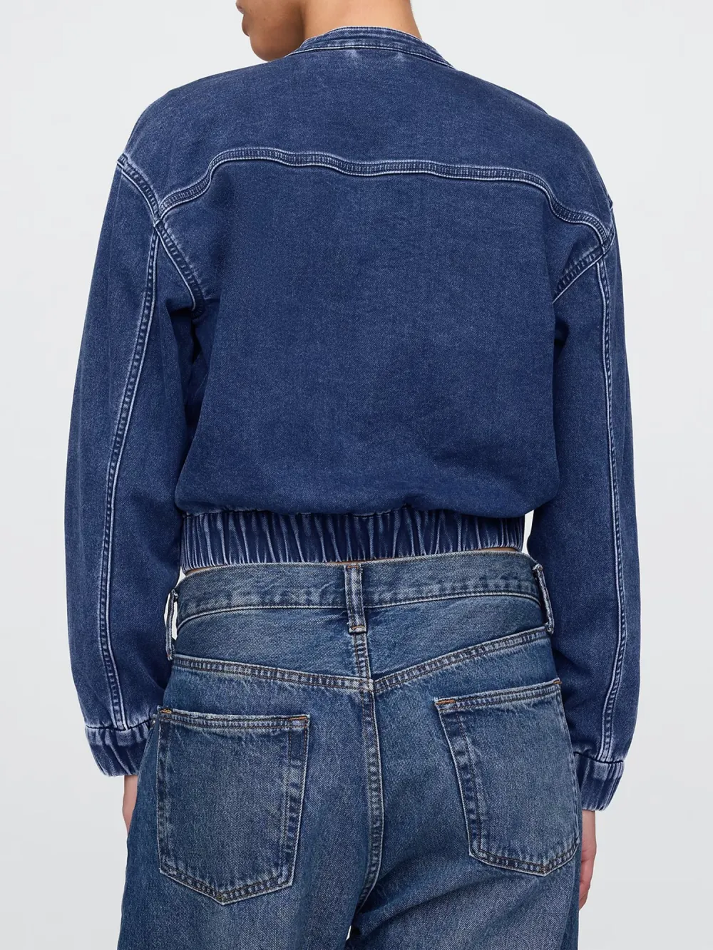 Round Neck Drawstring Jacket