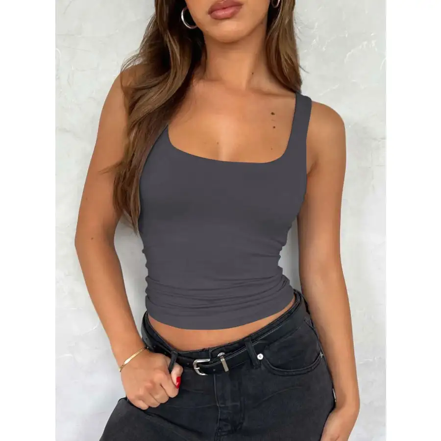 Soft Square Neck Wide Strap Tank