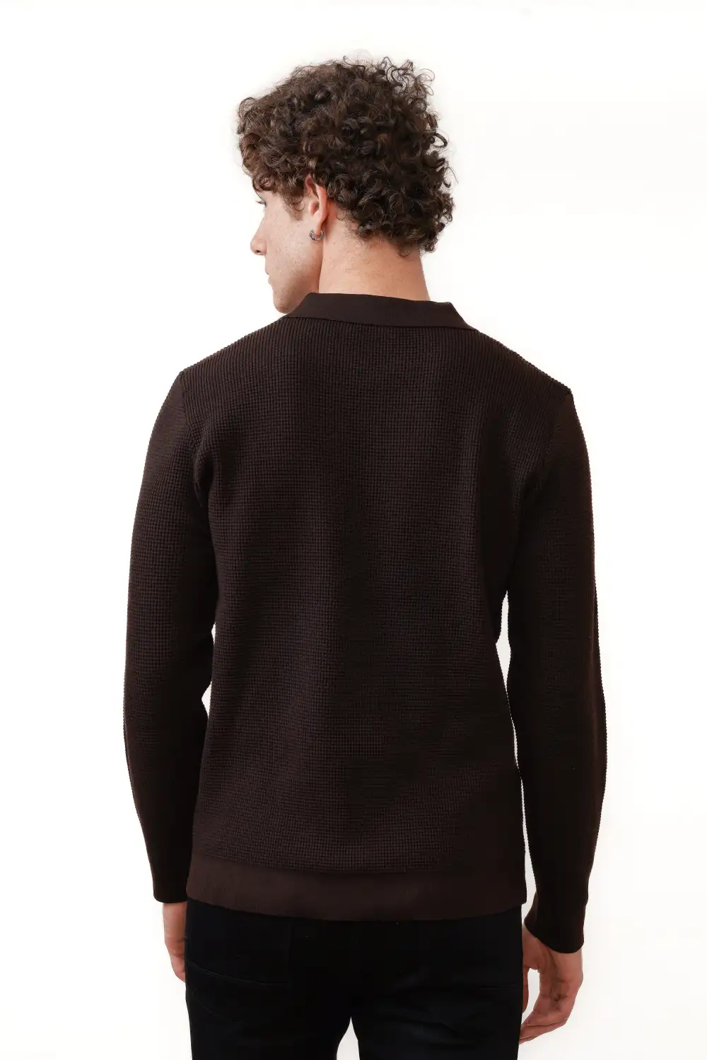 Regular Fit Polo Collar Knit Polo Shirt