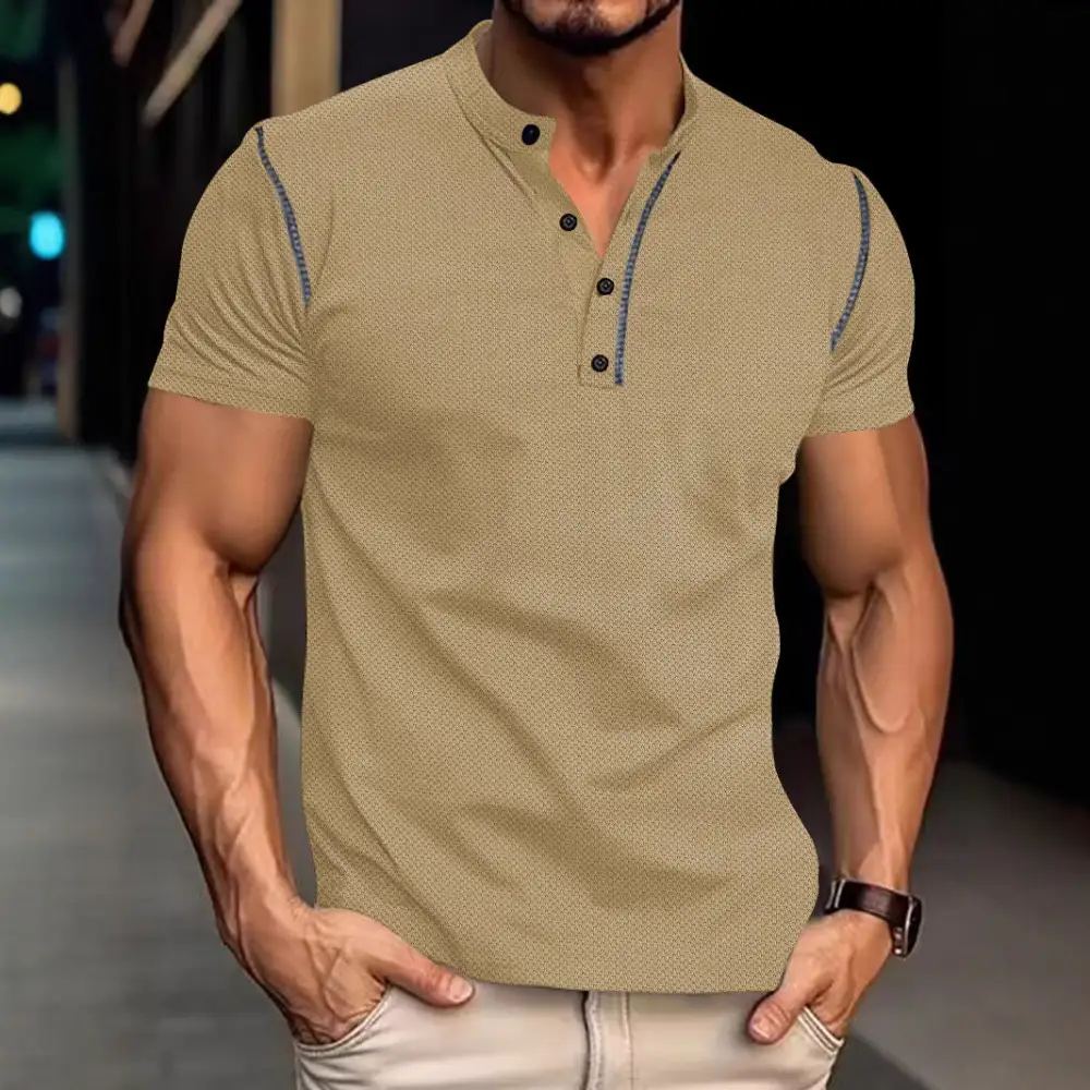 Stand Collar Polo Shirt