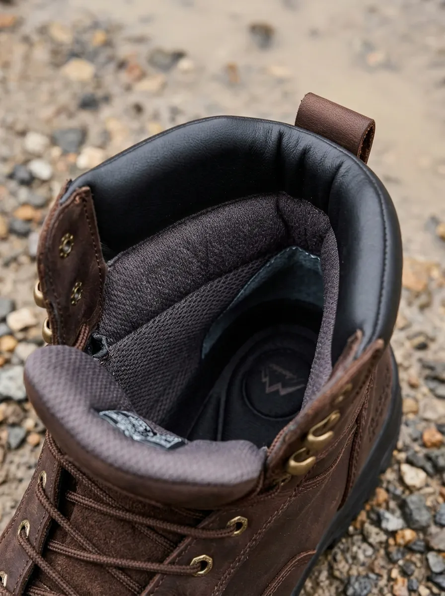 Workday Leather-Look Workwear Men's Waterproof Work Boots