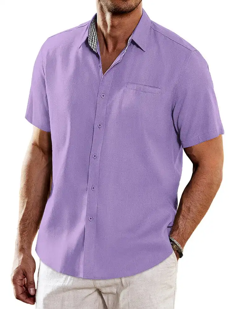 Cotton Linen Slub Weave Shirt