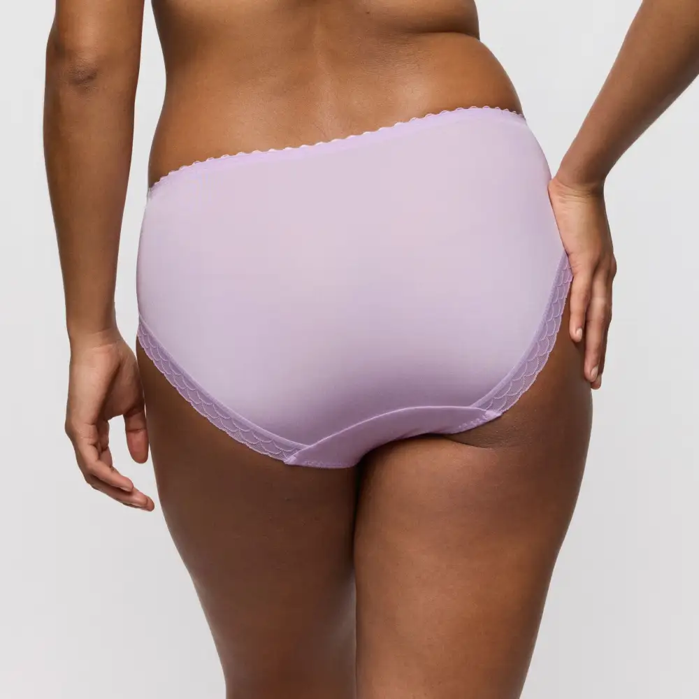 Women's Seamless Elastic Waistband Cotton Gusset Embroidery Cotton Soft Fabric Brief Panty