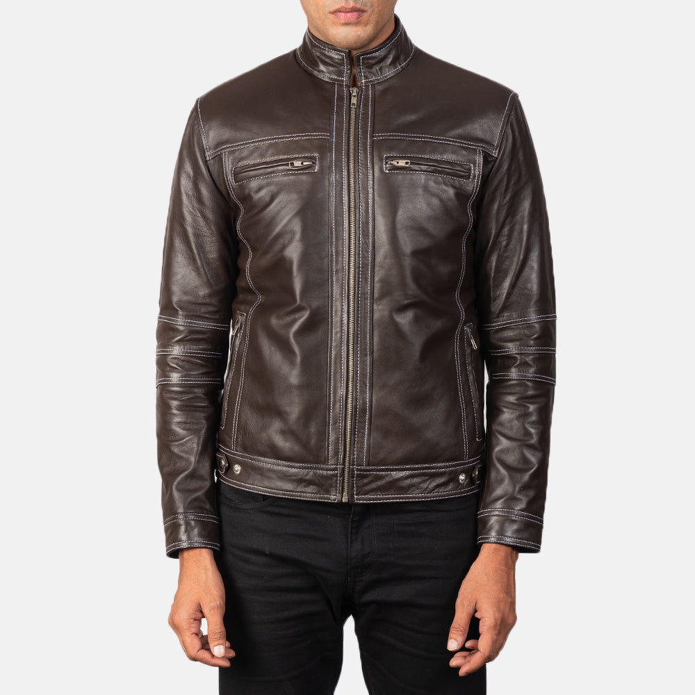 Men's Rugged Modern Biker Leather Jacket