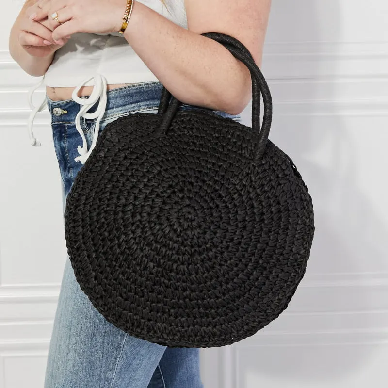 Handwoven Straw Rattan Shoulder Bag