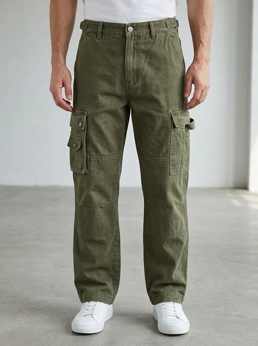 Men's Relaxed Canvas Military Utility Pants