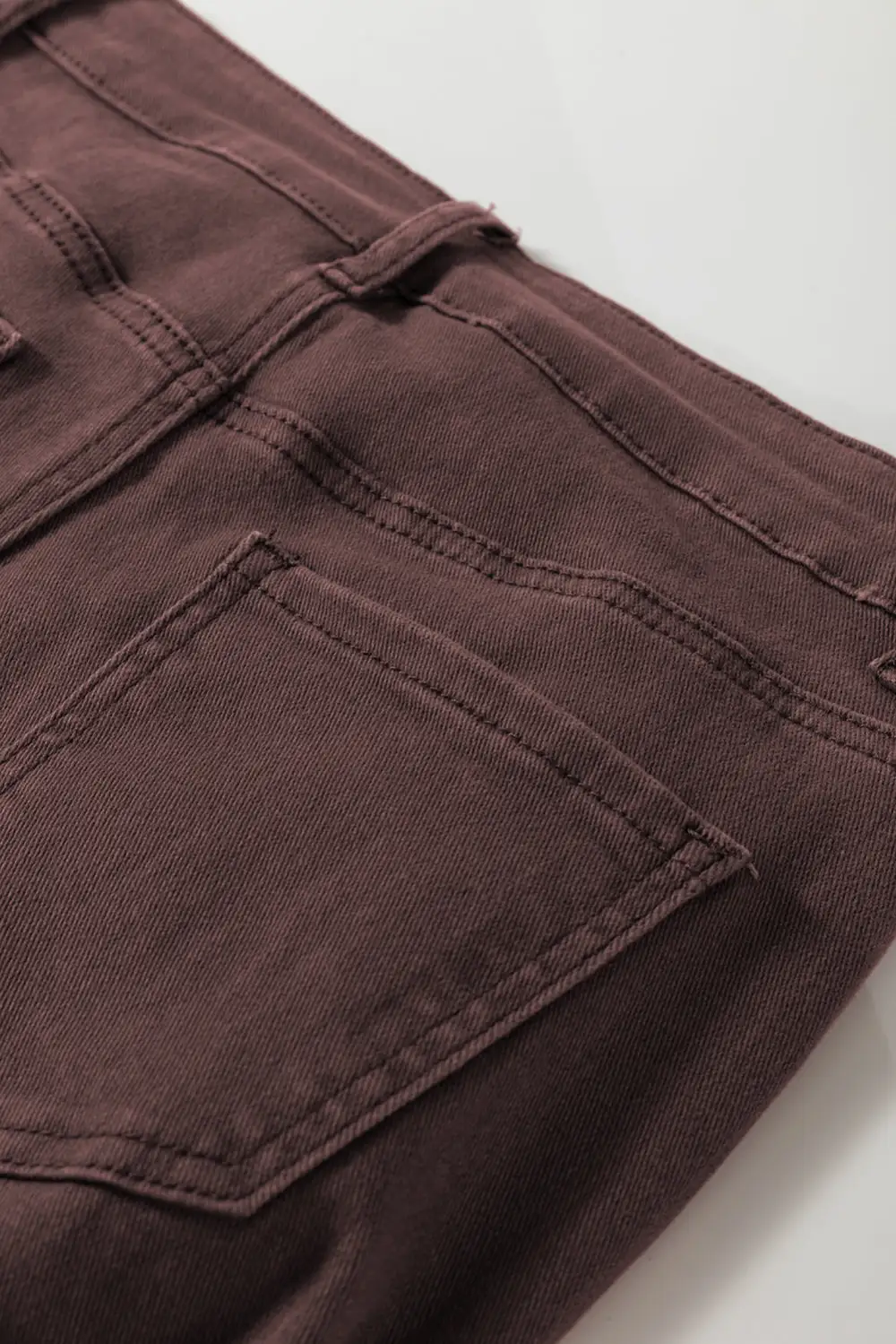 High-Waist Pocketed Straight Leg Jeans