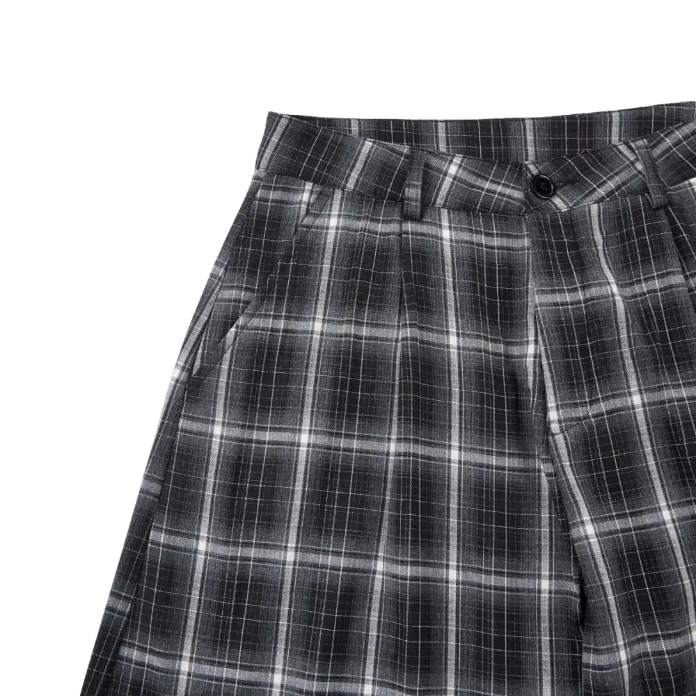 Baggy Plaid Casual Pants