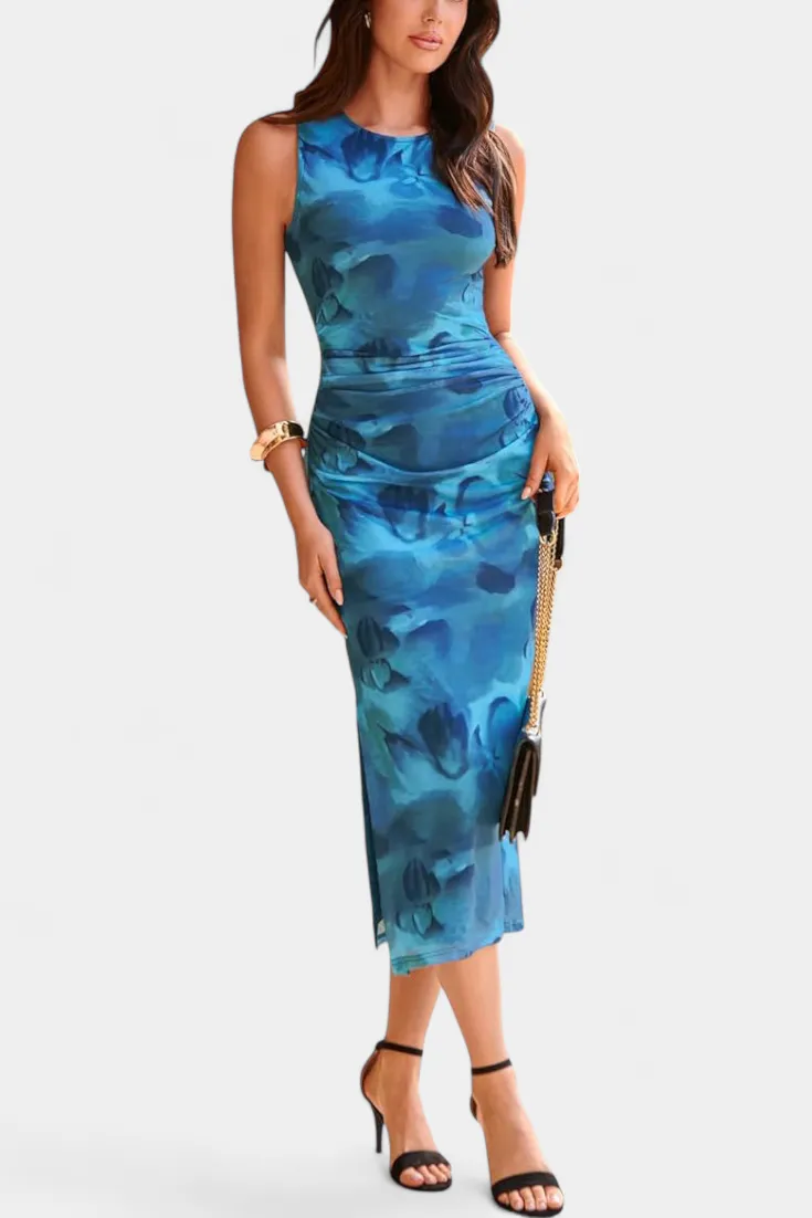 Art-Print Maxi Dress