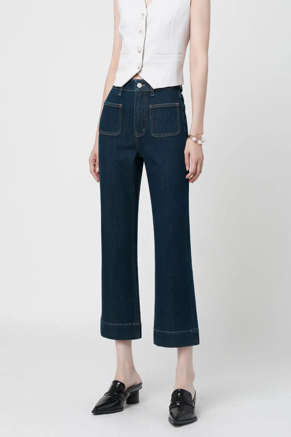 Cropped Flared Classic Jeans