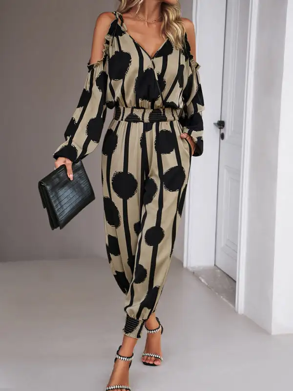 Lyric Abstract Print High Waist Jumpsuit