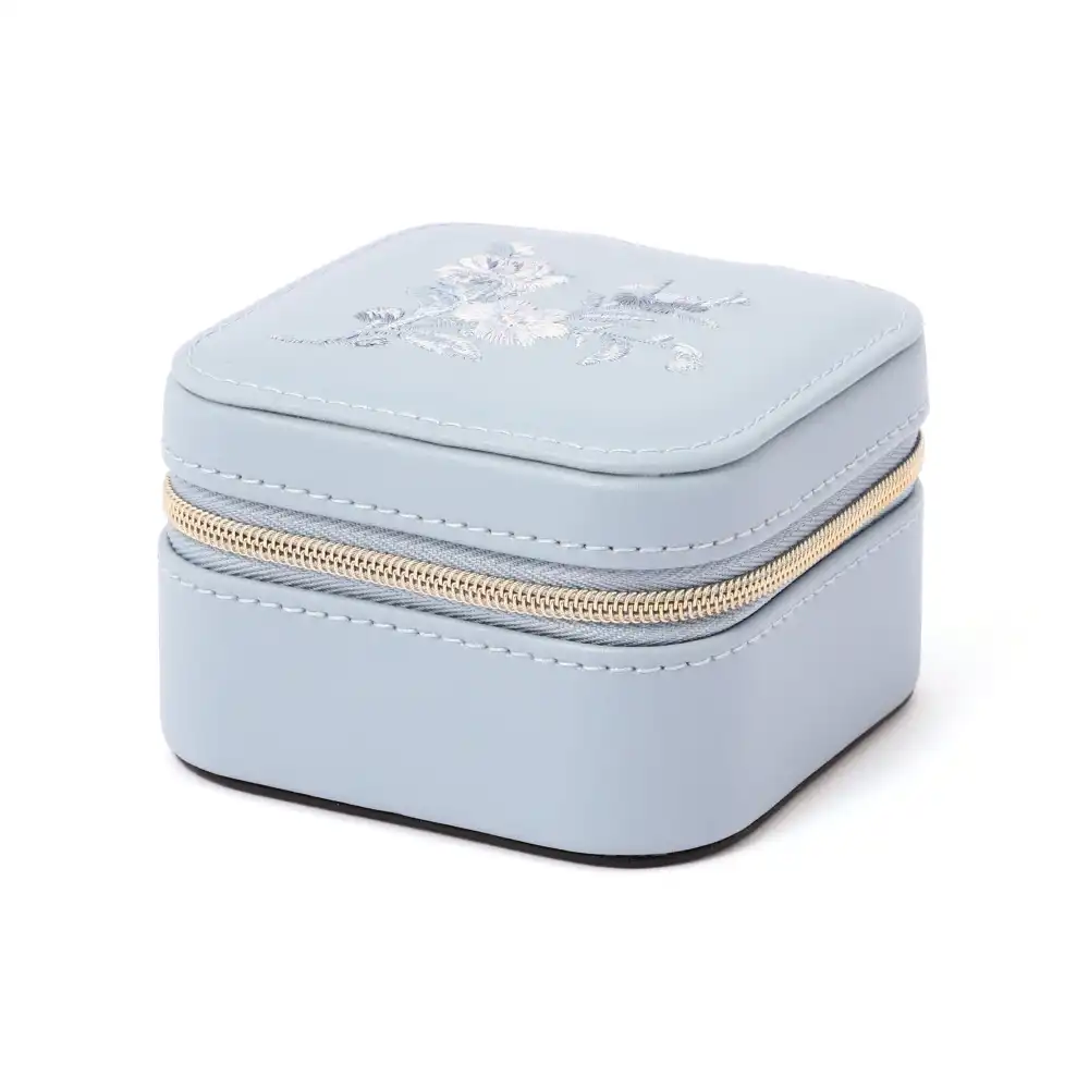 Embroidery Flower Travel Jewelry Box Small