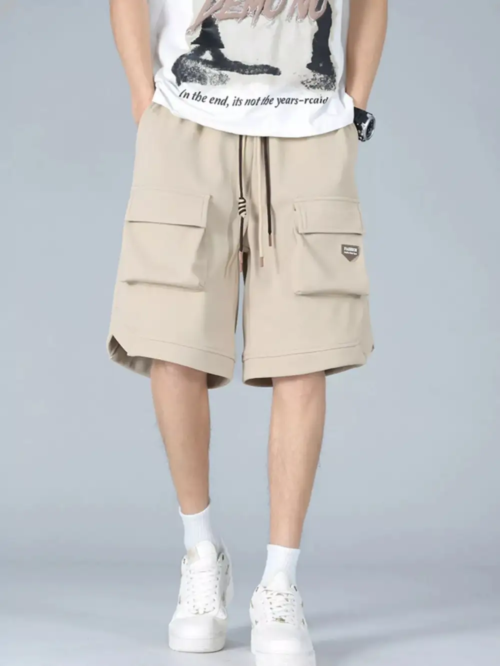 Casual Cargo Shorts with Drawstring