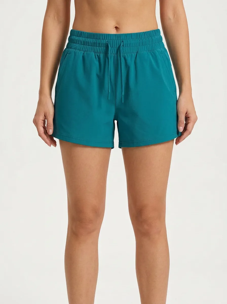 Women's Straight-Hem Drawstring Athletic Shorts