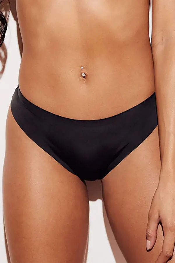 Raw-Edge Laser-Cut Seamless Thong
