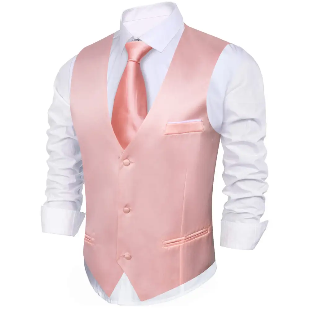 Refined Solid V Neck Business Dress Vest