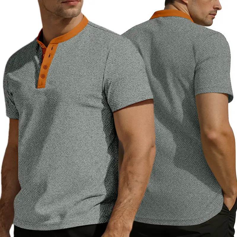 Jacquard Short Sleeve Polo Shirt