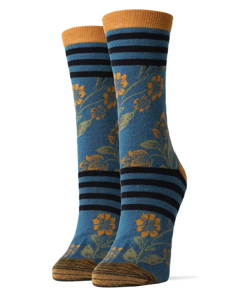 Bamboo Blend Everyday Pattern Crew Socks