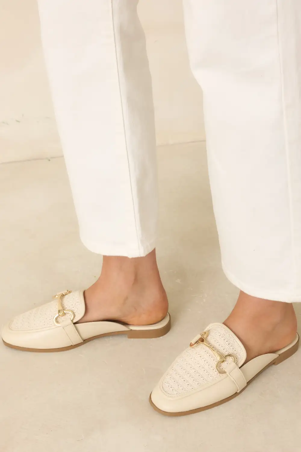 Easy Faux Leather Leather Mules