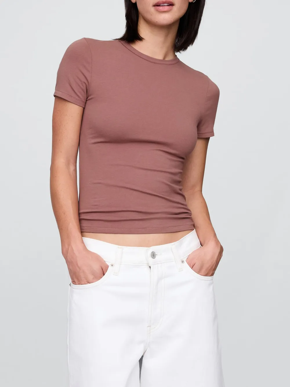Round Neck Short Sleeved T-Shirt