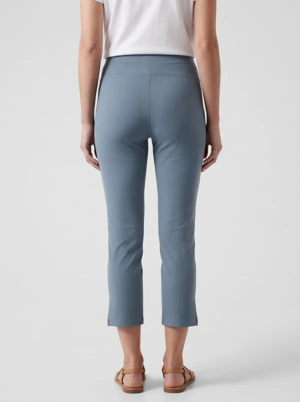 Side Slit Stretch Women's Stretch Capri Pants