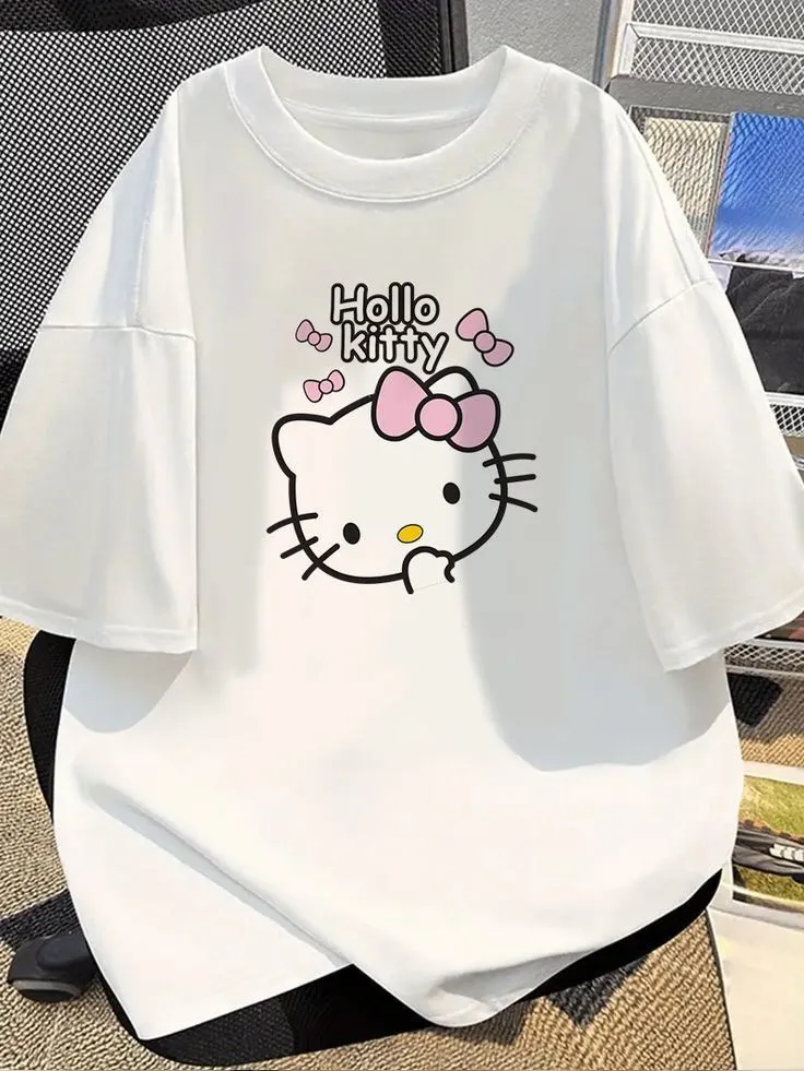 Kitten Bow Cotton Tee