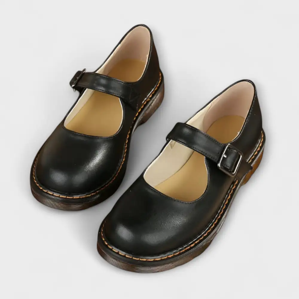 Leather Non Slip Vintage Ballet Flats