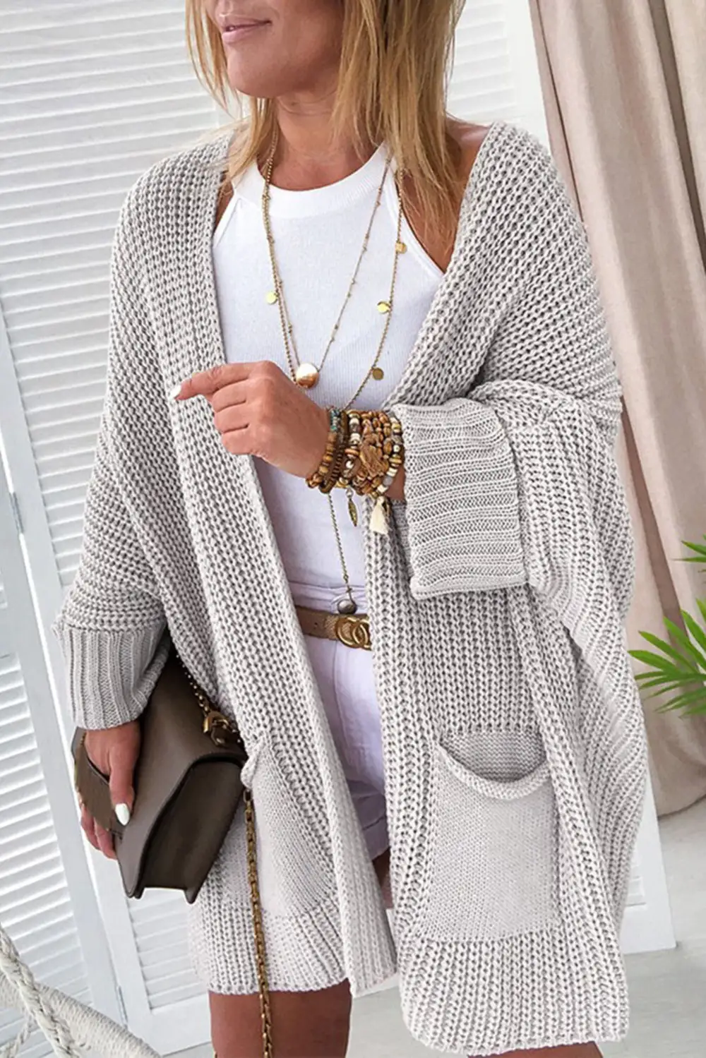 Easy Layer Slouchy Knit Cardigan