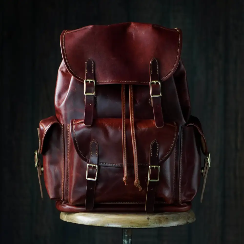 Organized Leather Backpack