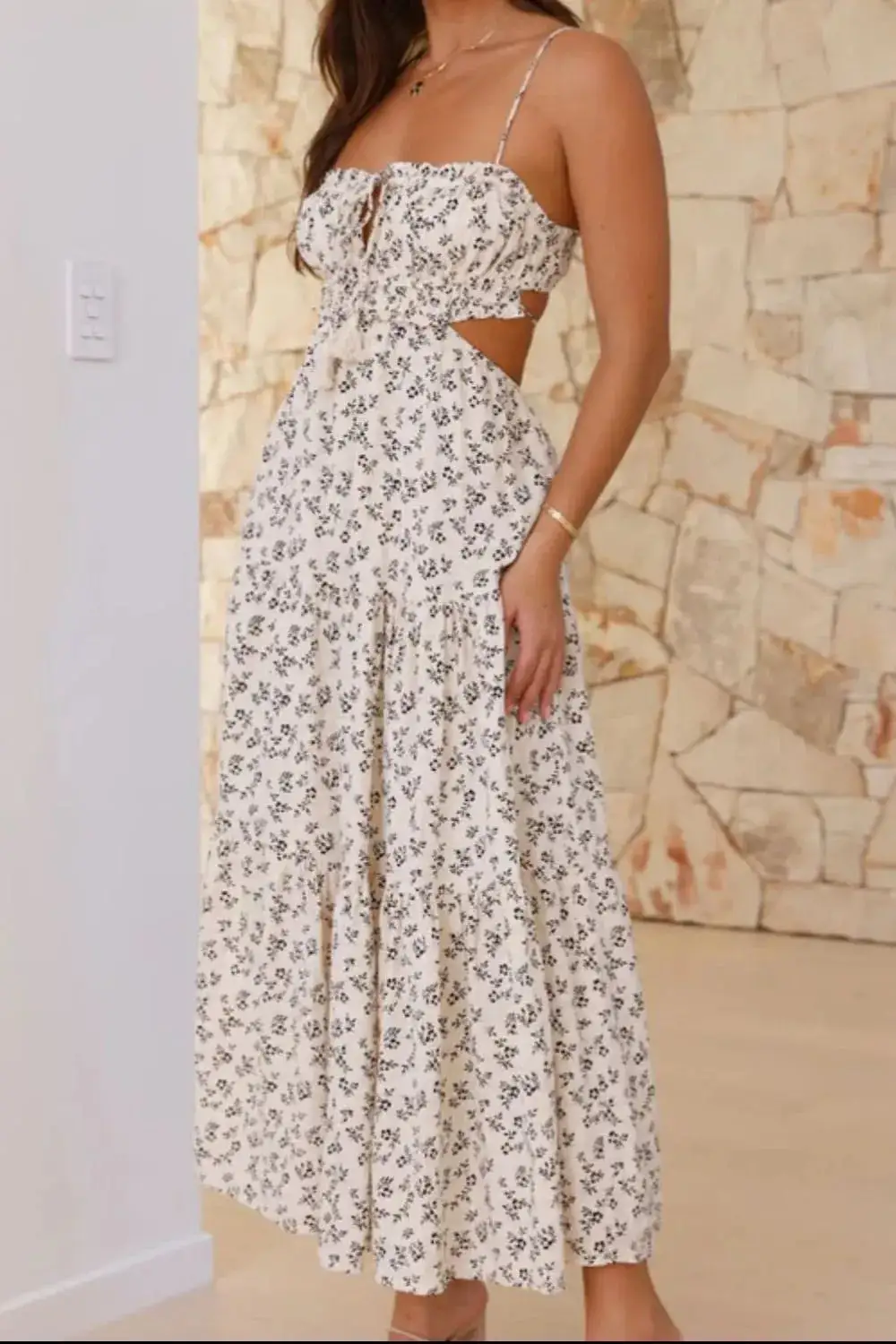 Soft Midi Cutout Dress
