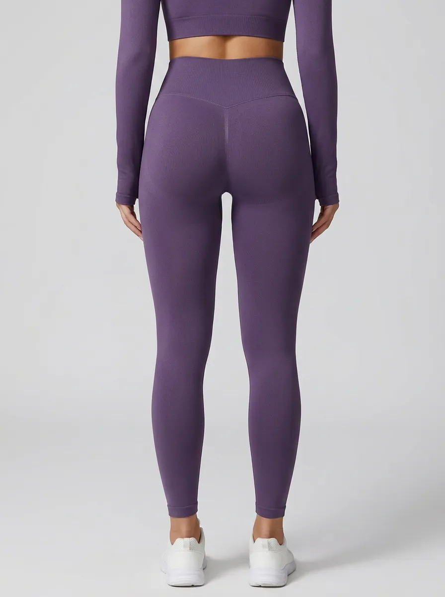 Women's V-Waist Glute-Contour Full-Length High-Rise Leggings