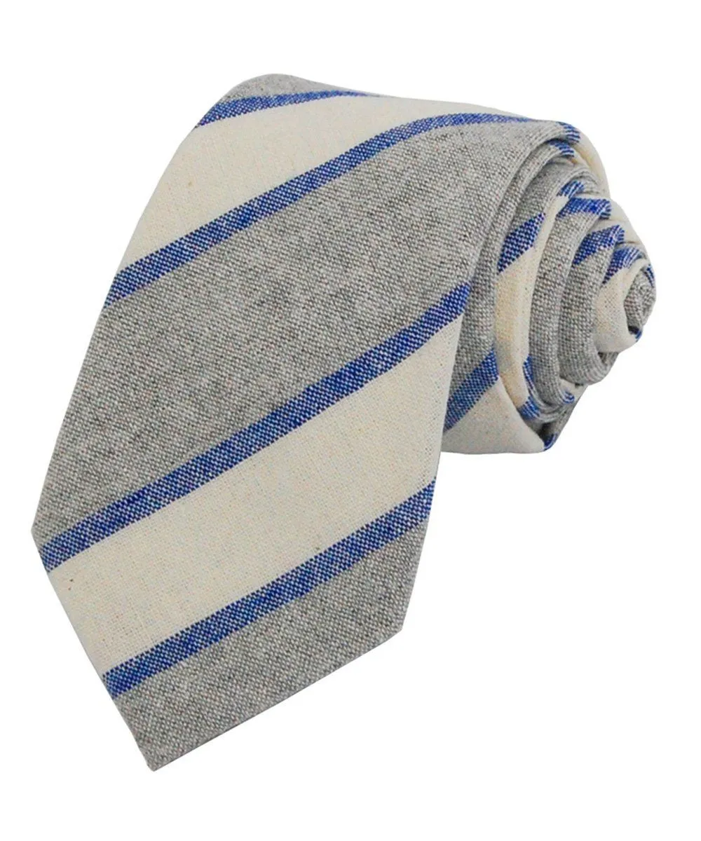 Sophisticated Striped Men's Necktie With Pocket Square