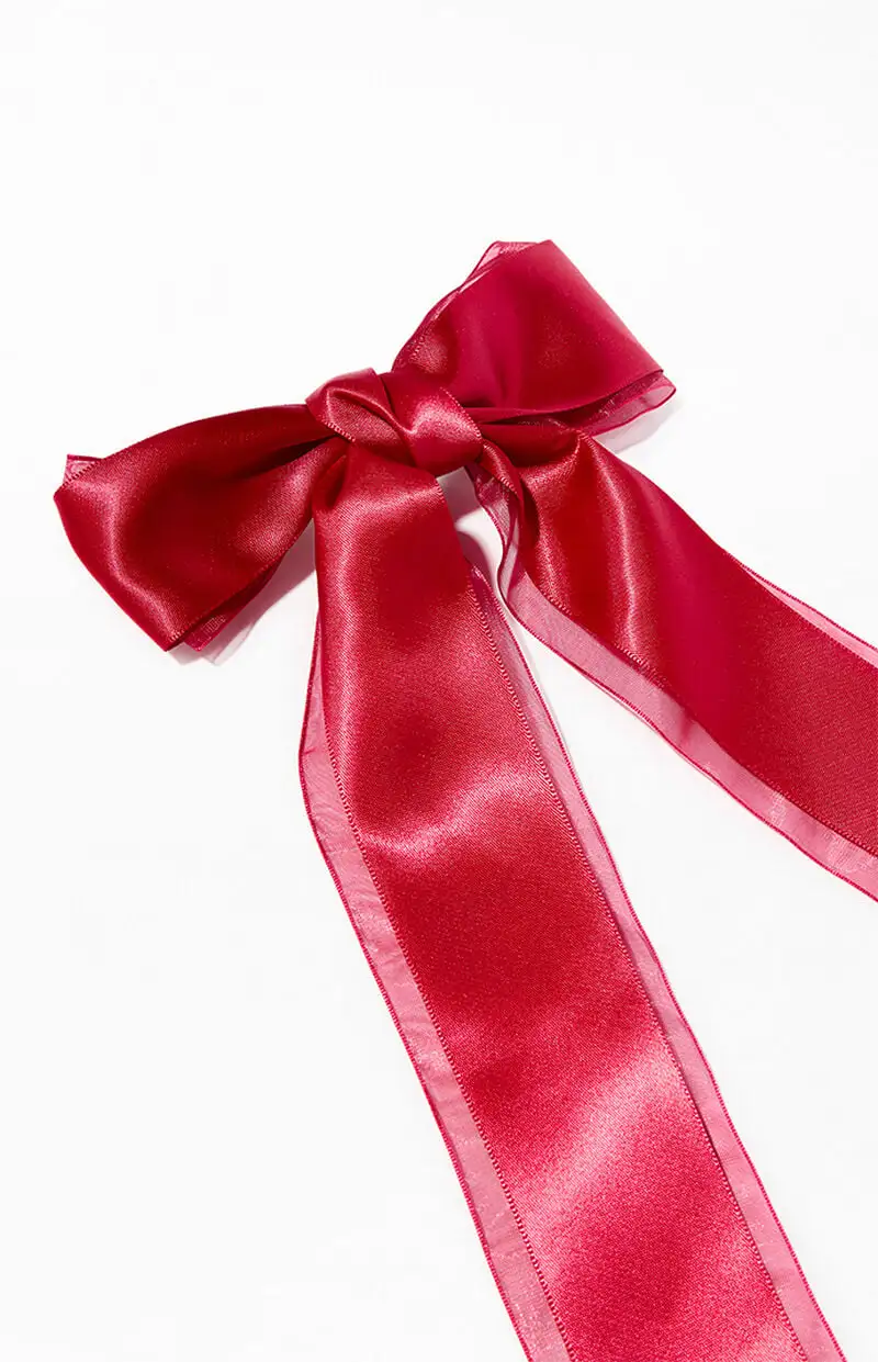 LA Hearts Satin Organza Bow Barrette