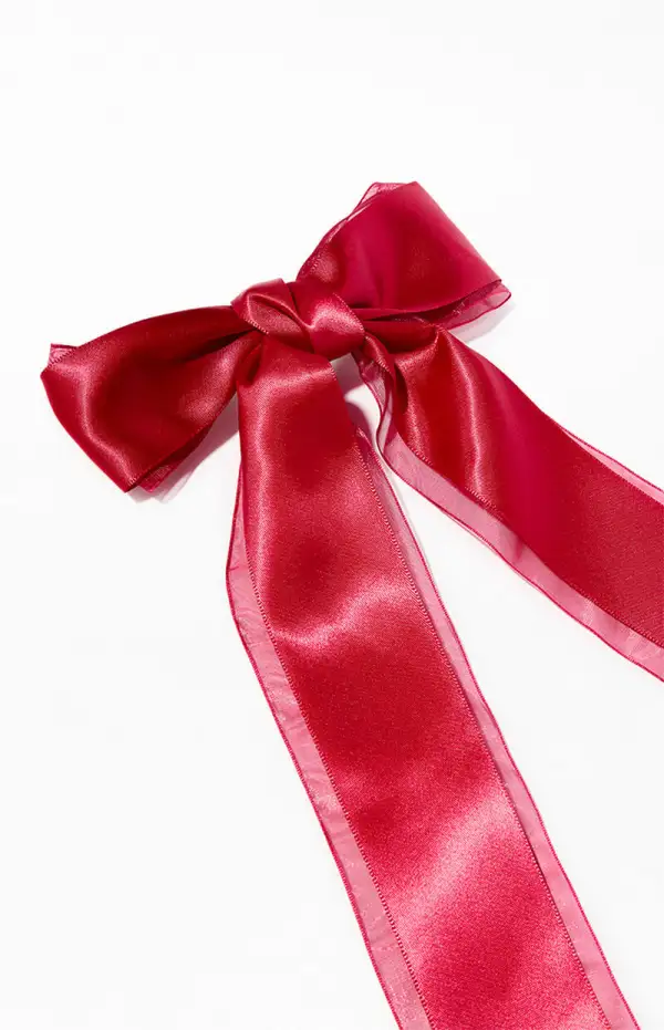 LA Hearts Satin Organza Bow Barrette