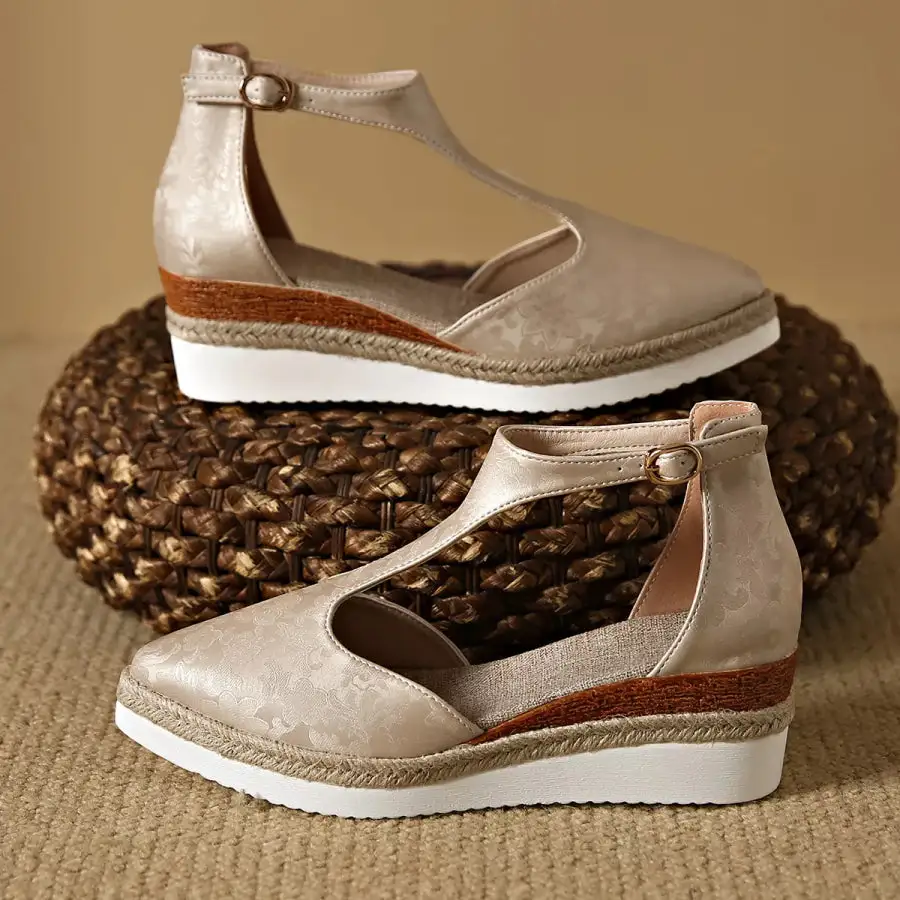 Classic Point Toe Wedge Sandals
