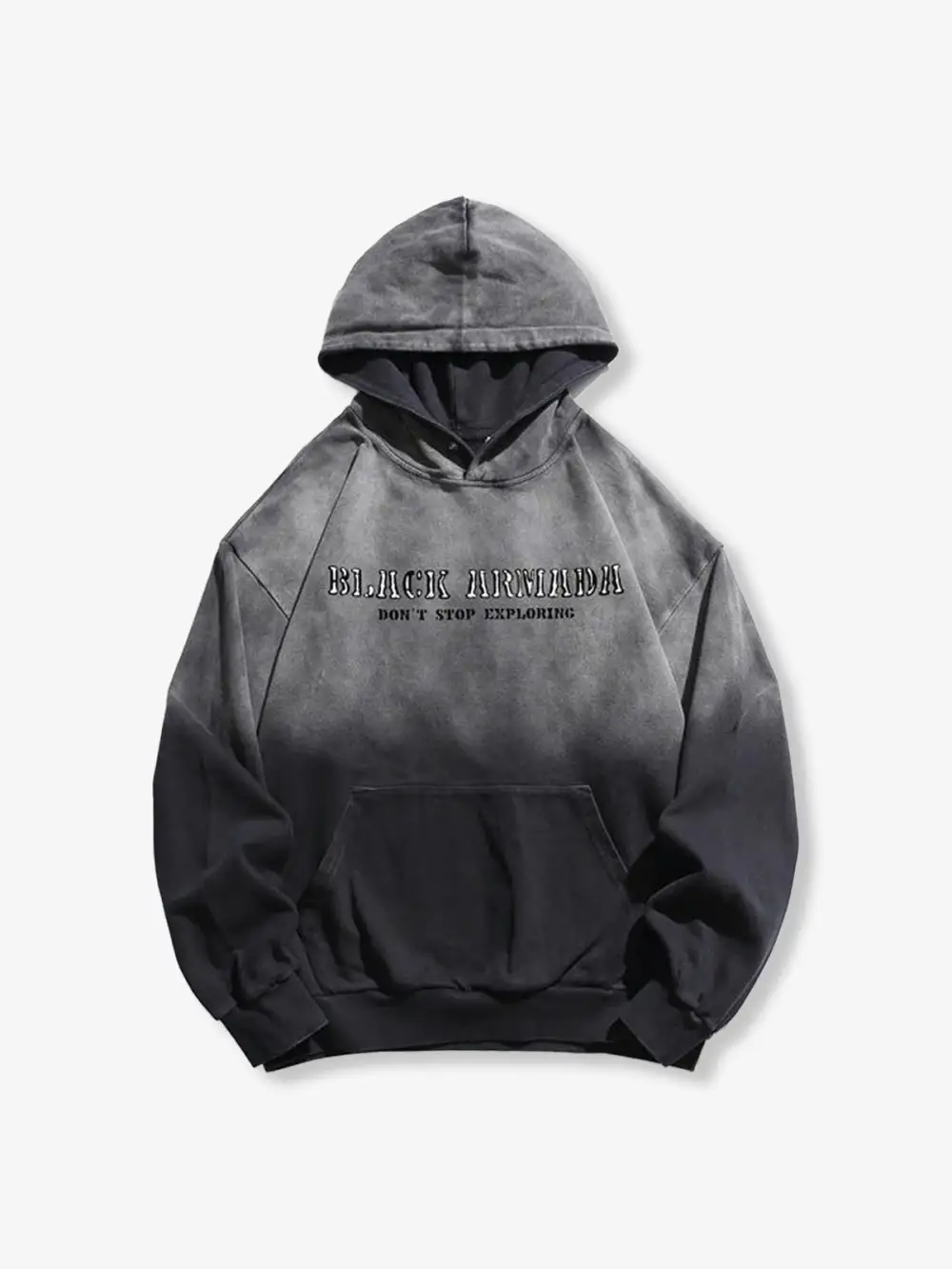Abstract Print Gradation Wash Hoodie