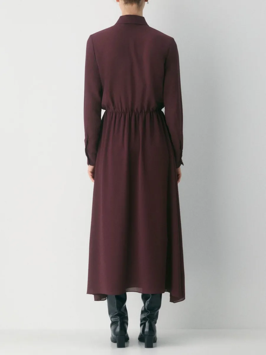 Tie Neck Midi Dress