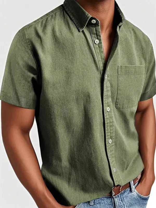 Garment Washed Utility Shirt