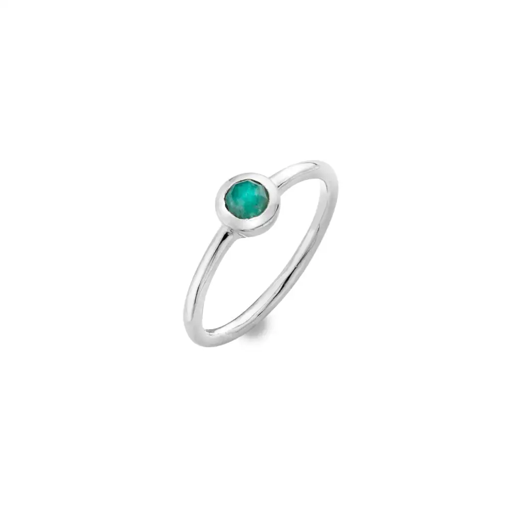 Circle Amazonite Organic Wide Ring