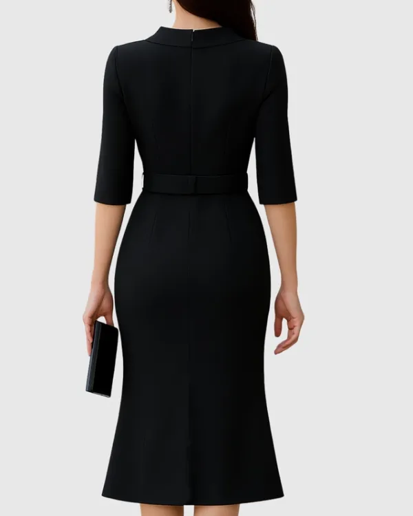 Classic Black Midi Dress