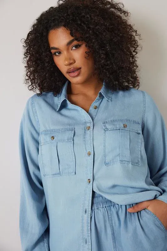 Light Blue Lyocell Denim Shirt