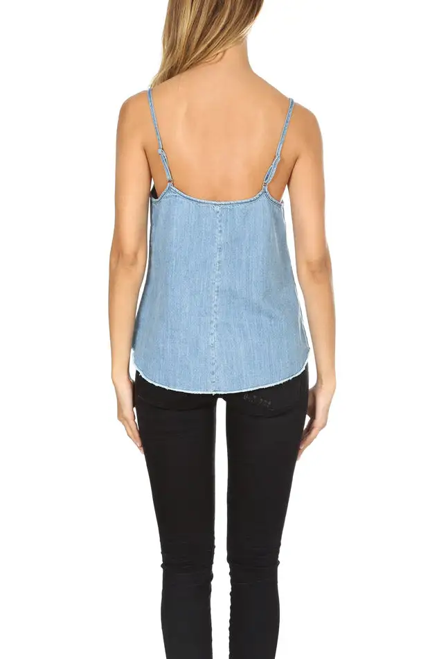 Cotton Denim Tank Top