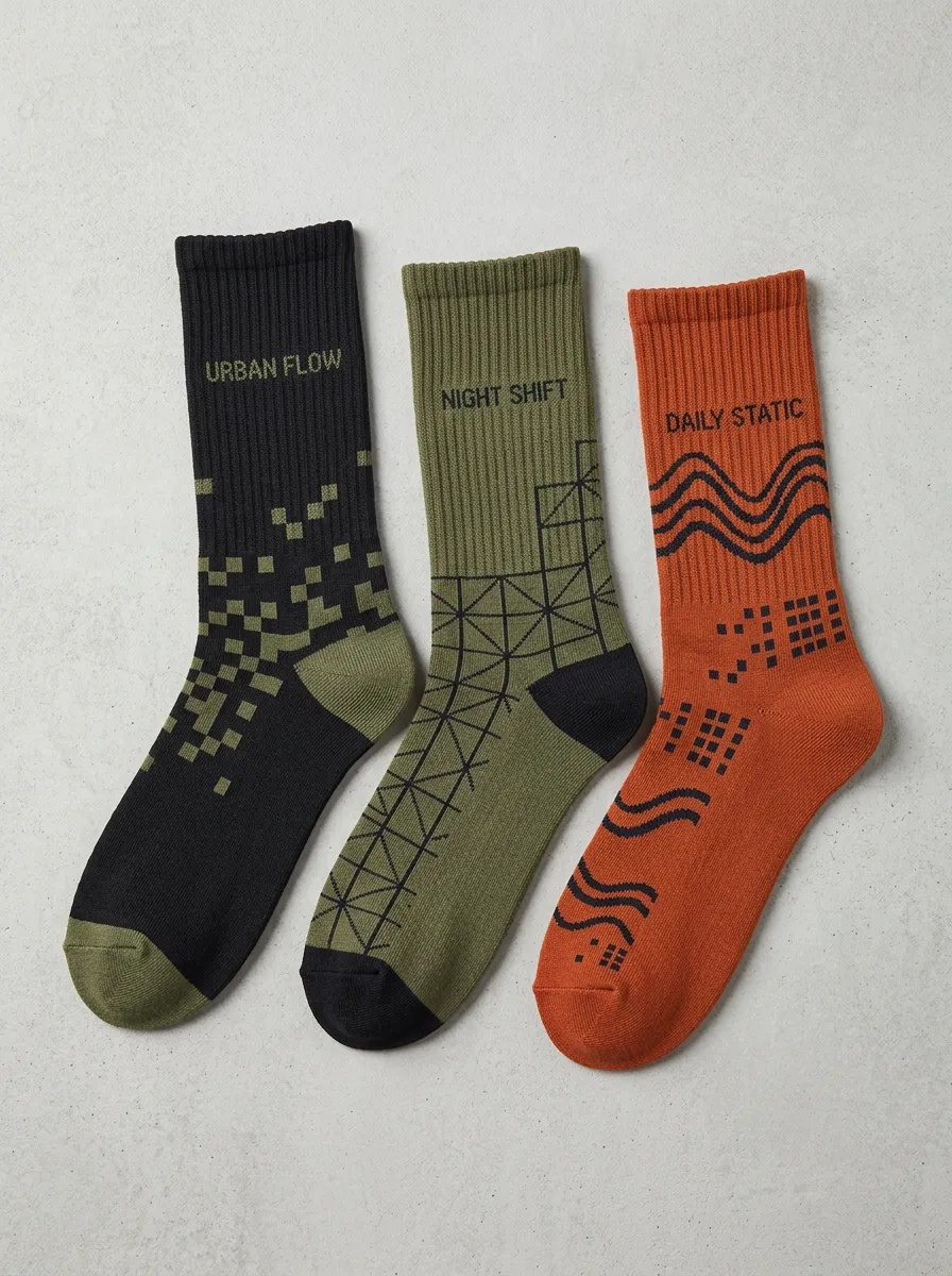 Geometric Geometric Casual Sock Set