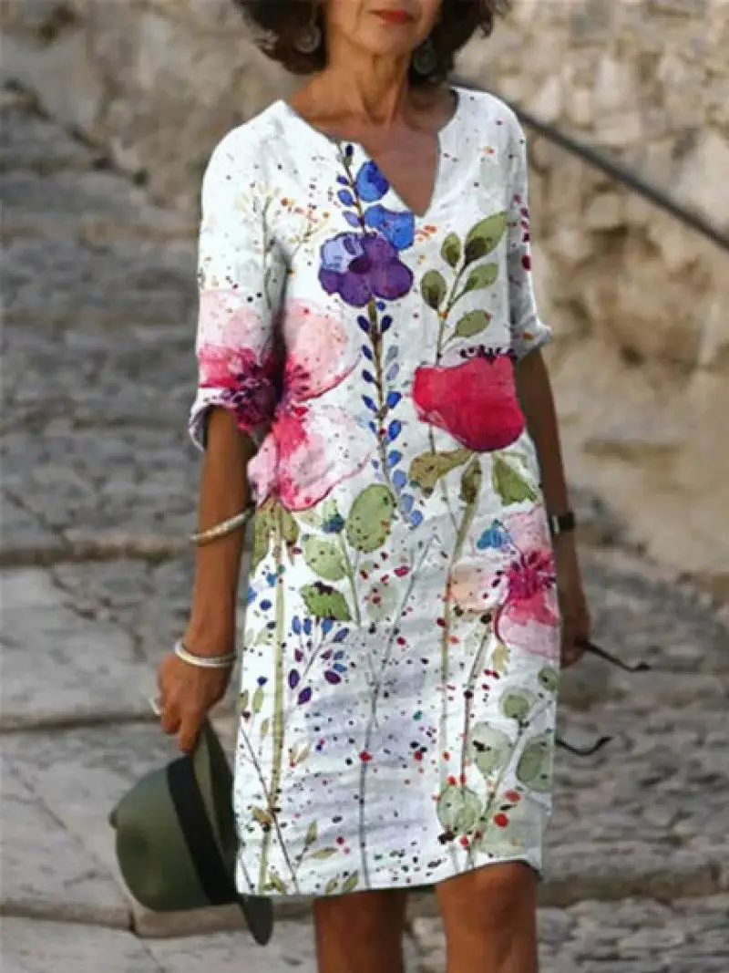 Women's Floral Evening Dress