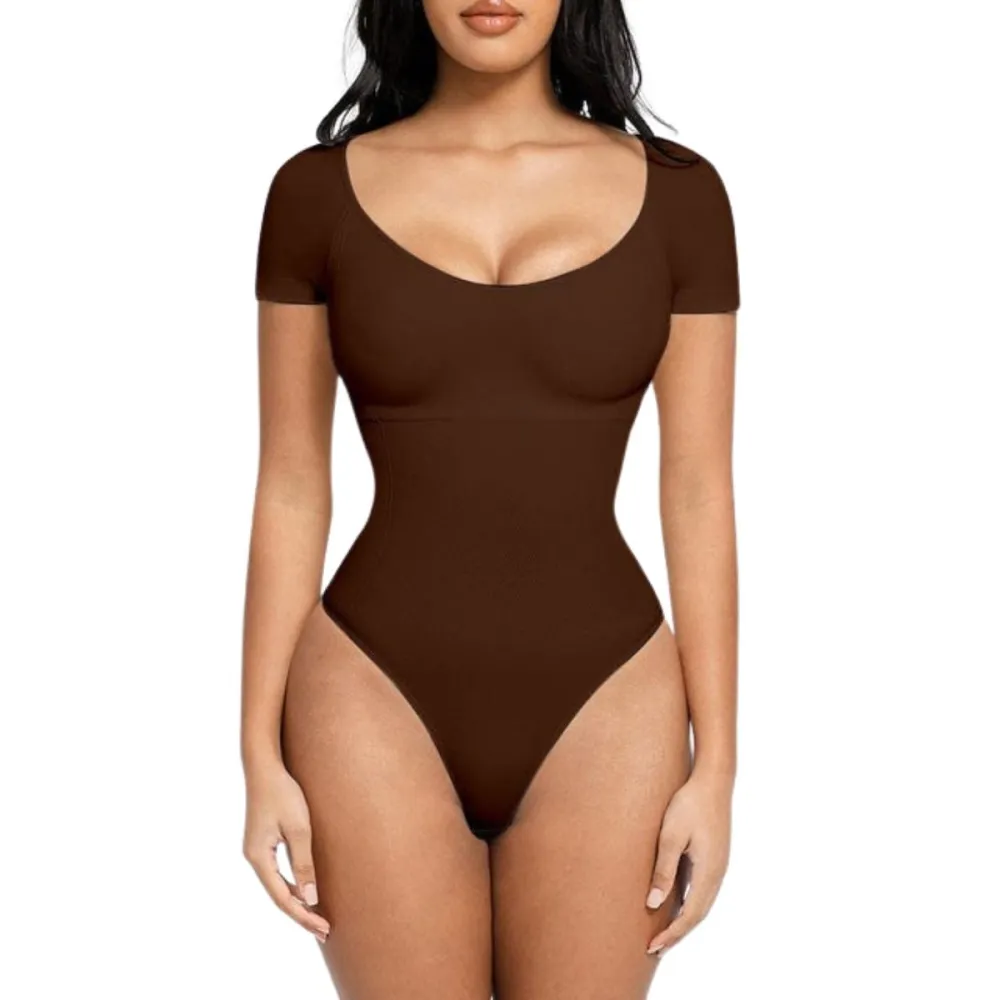 Square Neck Stretch Shaping Bodysuit