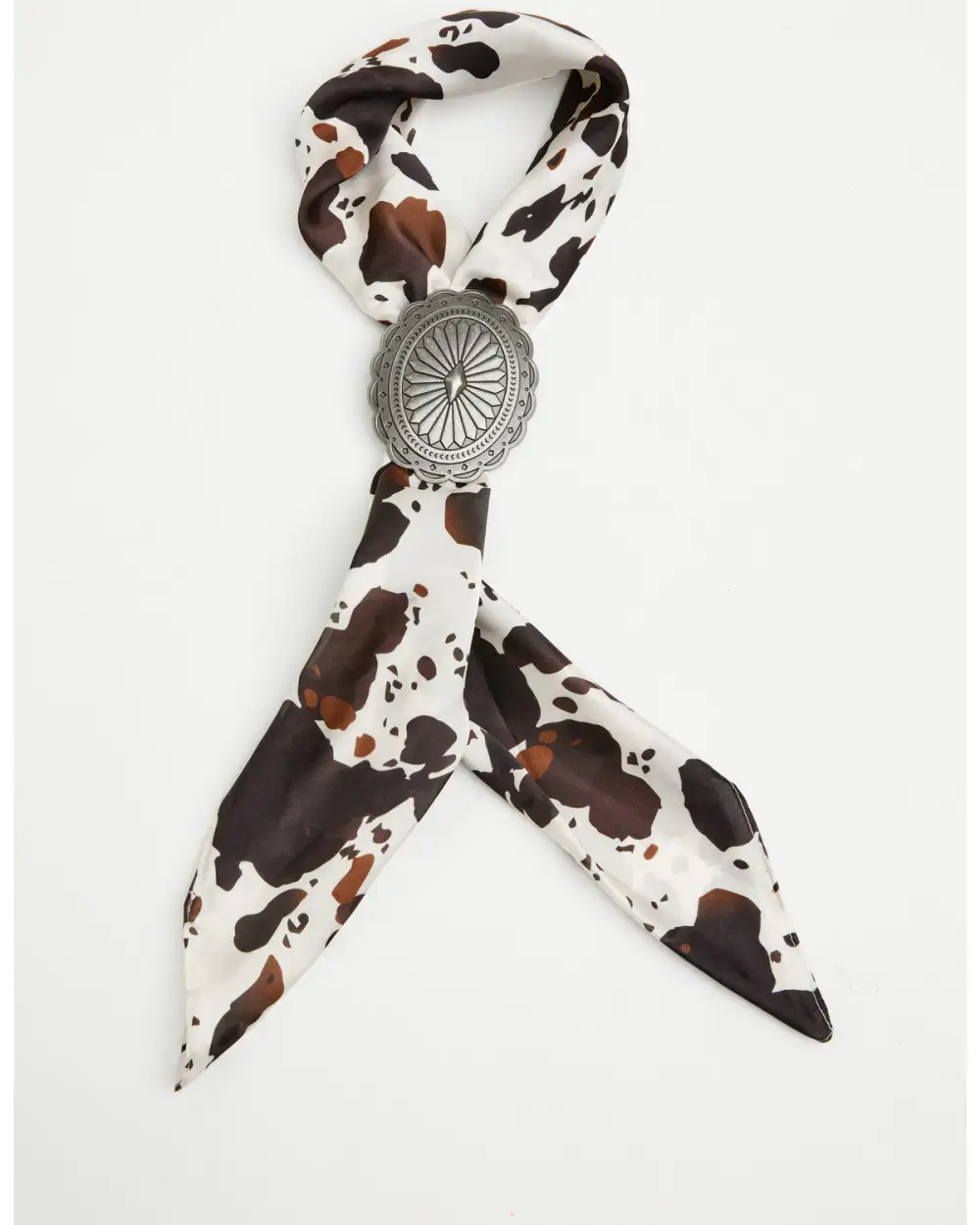 Bandana Cow Print Concho Necklace