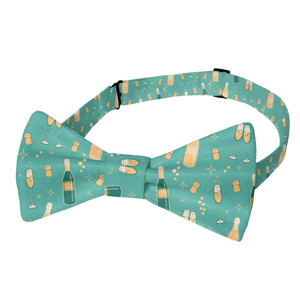 Champagne Pattern Bow Tie