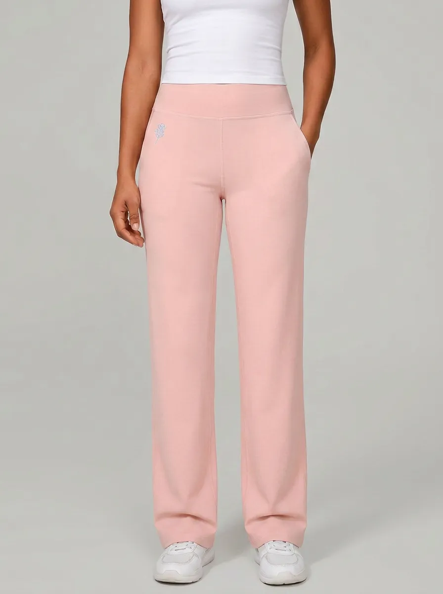 Women's Classic Weekend Floral Printed Mid Rise Straight Leg Pants
